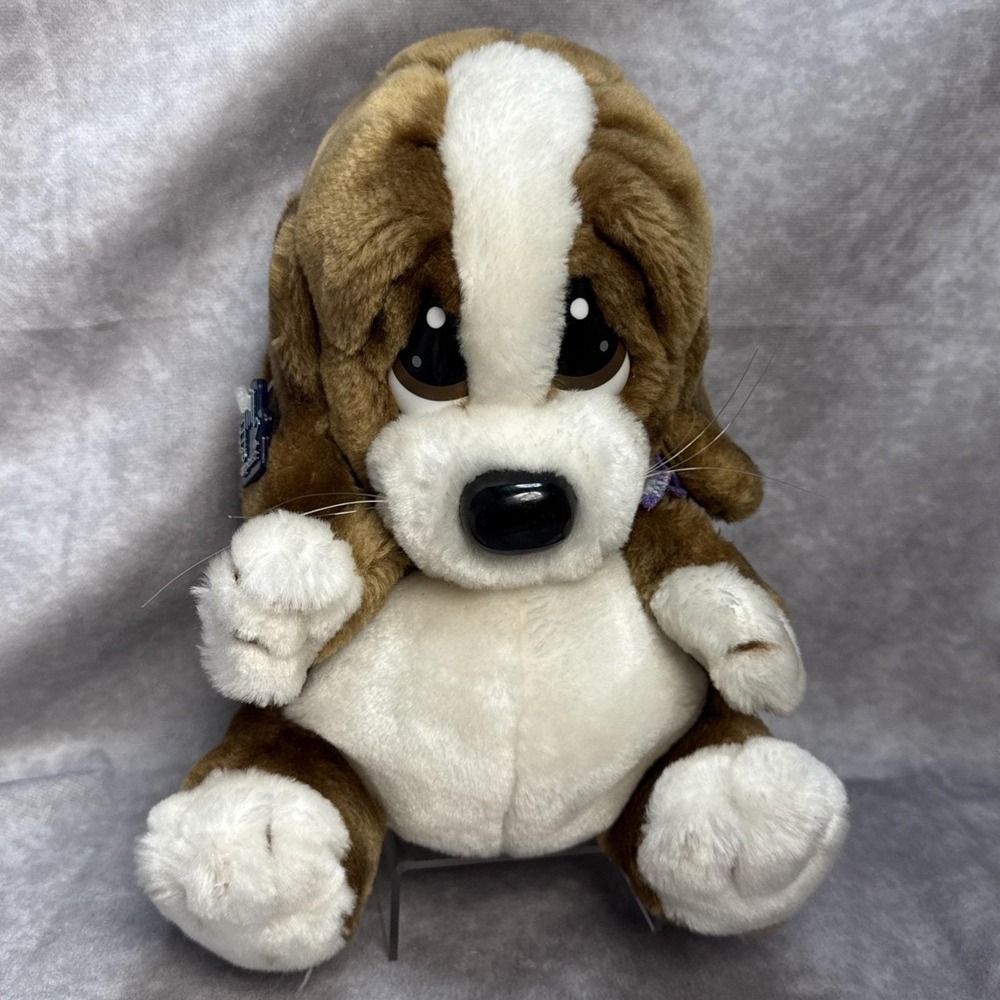 Vintage Applause Sad Sam Brown Puppy Dog Eyes Hand Puppet Plush VGUC Rare
